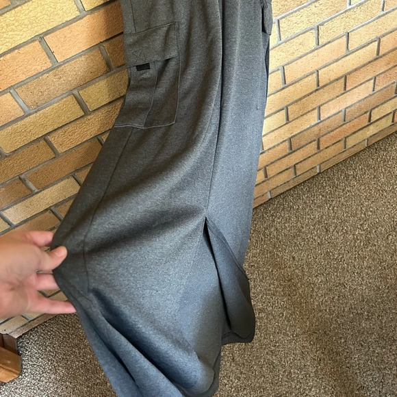 Timing USA Long Overall Dress Skirt Back Slit Gray Vintage Size Medium Women’s - Picture 8 of 8